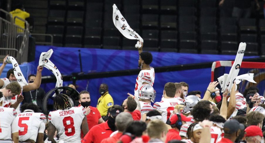 Ohio State celebrates a Sugar Bowl win