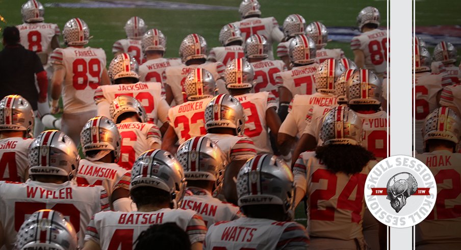 The Buckeyes are taking the field in today's skull session.