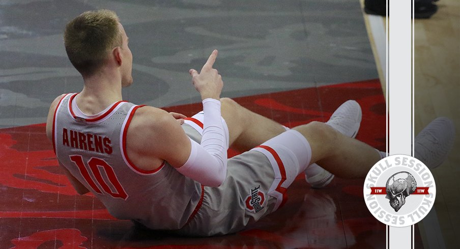 Justin Ahrens is pointing in today's skull session.