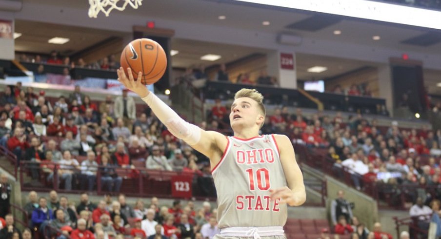 Ohio State men's basketball player Justin Ahrens