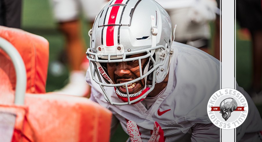 Tyreke Smith is hitting the sled in today's skull session.