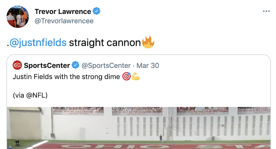 Trevor Lawrence shouts out Justin Fields