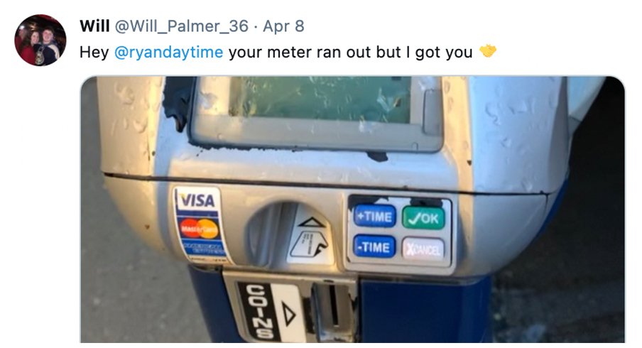 Ryan Day was helped by the Meter Fairy.