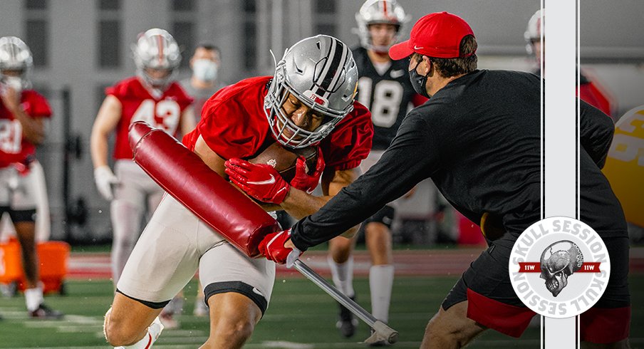 TreVeyon Henderson gets a nickname in today's skull session.