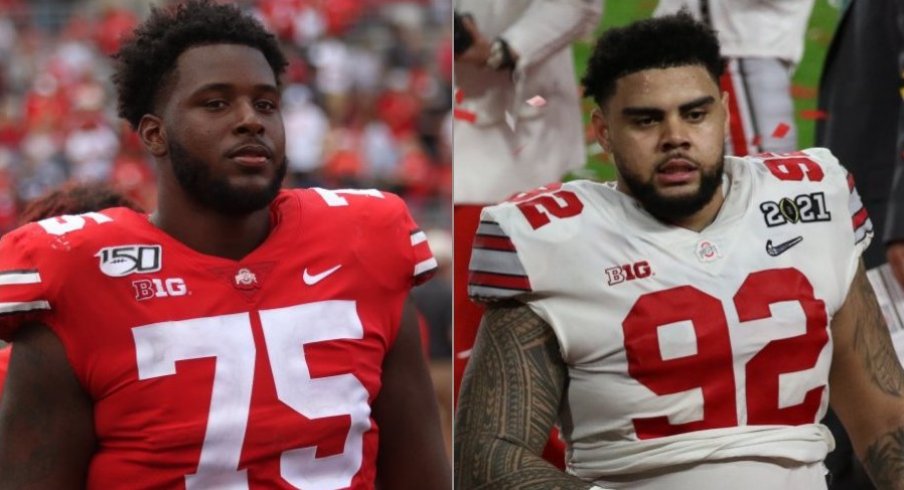 Thayer Munford and Haskell Garrett anchor the trenches for Ohio State.