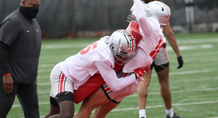 Craig Young tackling in practice