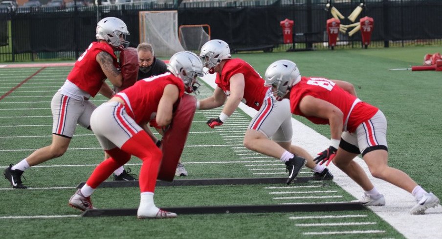 Ohio State's tight ends in practice