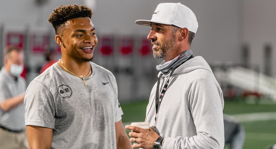 Justin Fields and San Francisco 49ers head coach Kyle Shanahan