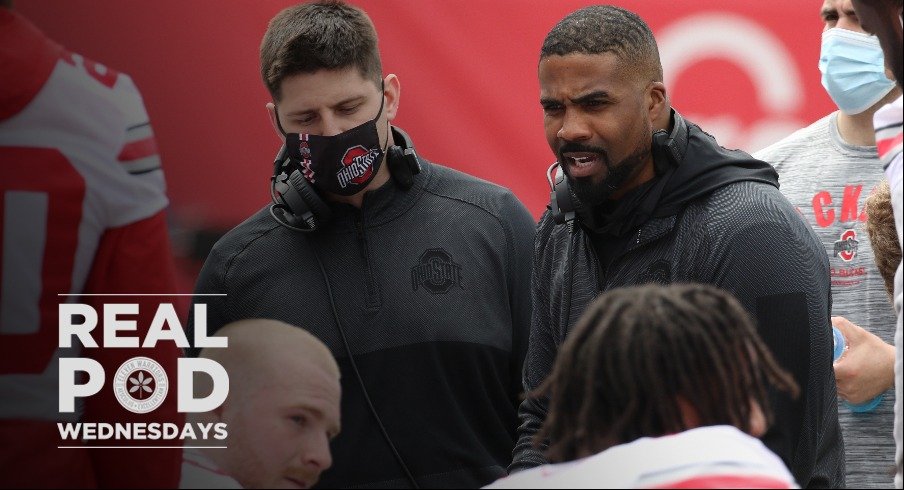 Al Washington talking to the Ohio State linebackers