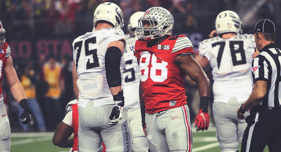 Ohio State vs. Oregon in the 2014-15 national championship game