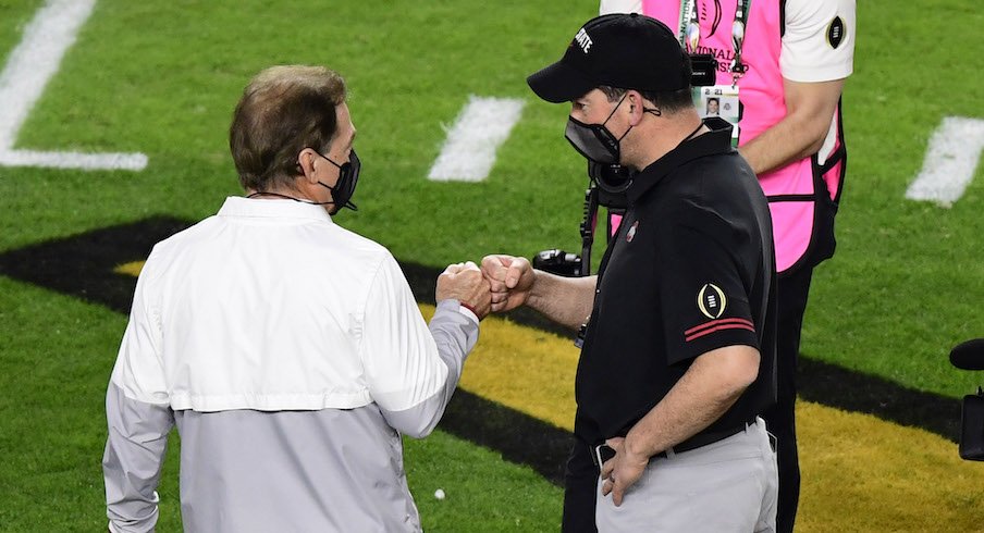 Nick Saban and Ryan Day