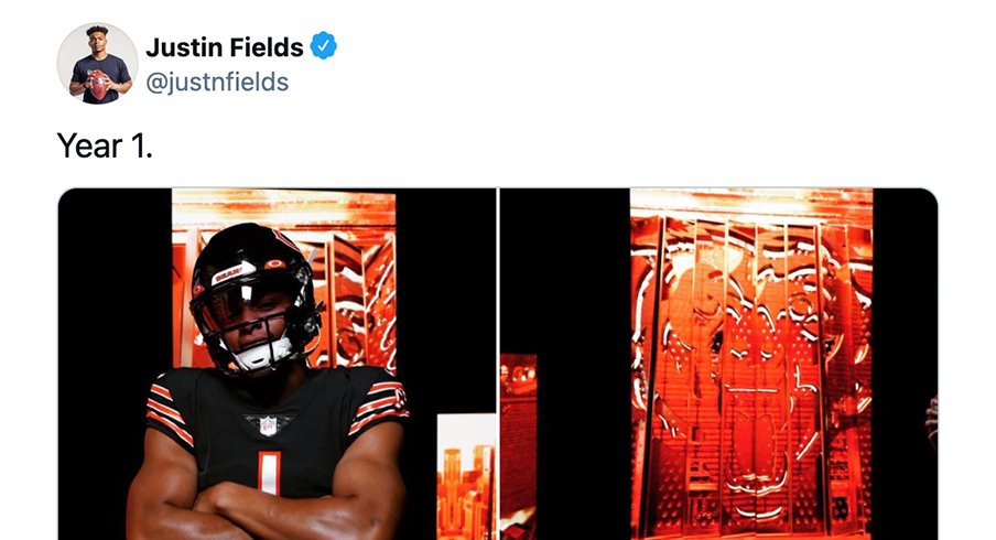 Justin Fields looking clean in his Chicago Bears uniform