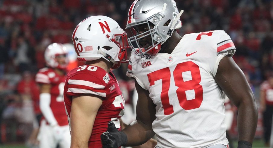 Nicholas Petit-Frere at a game versus the Nebraska Cornhuskers