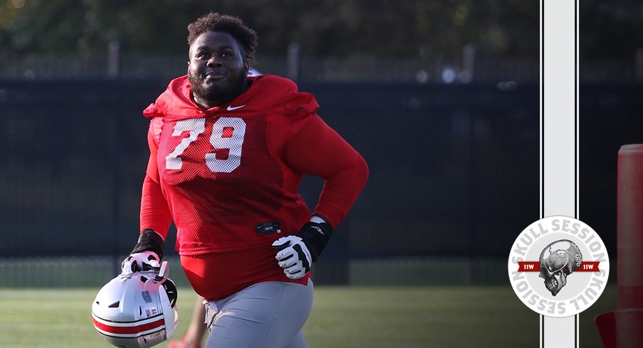 Dawand Jones is happy in today's skull session.