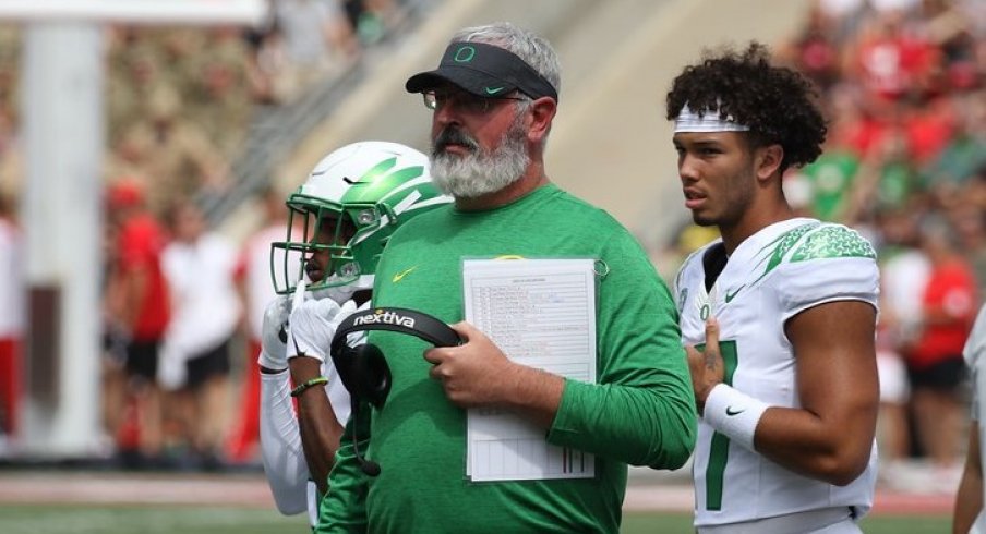 Oregon offensive coordinator Joe Moorhead put on a clinic on Saturday at Ohio Stadium