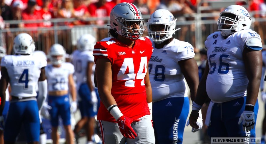 Five Star Ohio State Freshman Defensive End J T Tuimoloau Makes First Career Start Against Akron Eleven Warriors Five Star Ohio State Freshman Defensive End J T Tuimoloau Makes First Career Start Against Akron Eleven Warriors