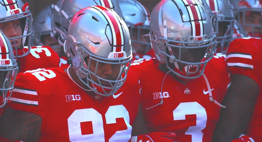 Ohio State players Haskell Garrett and Teradja Mitchell