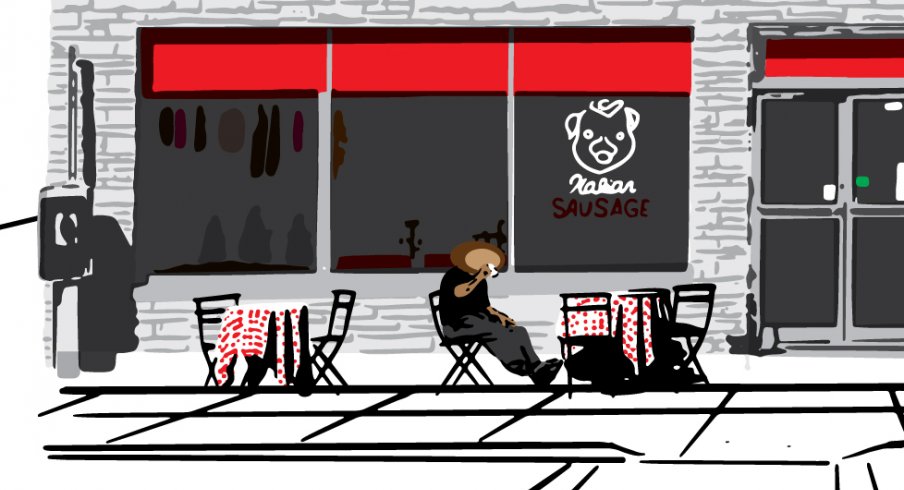 Brutus grabs an espresso in the Garden State in this week's game poster.