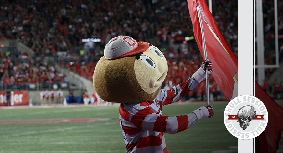 Brutus is waving a flag in today's skull session.