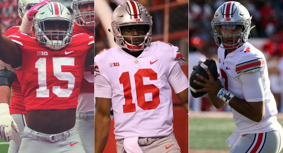 Ezekiel Elliott, J.T. Barrett and C.J. Stroud