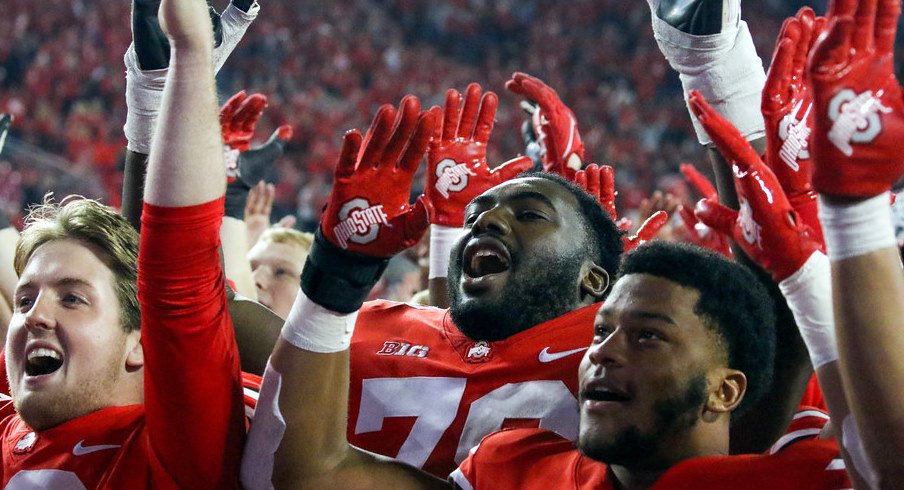 Ohio State celebrates a win against Penn State