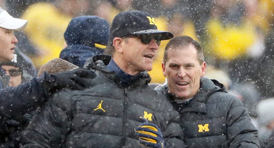 Jim Harbaugh tosses shade.