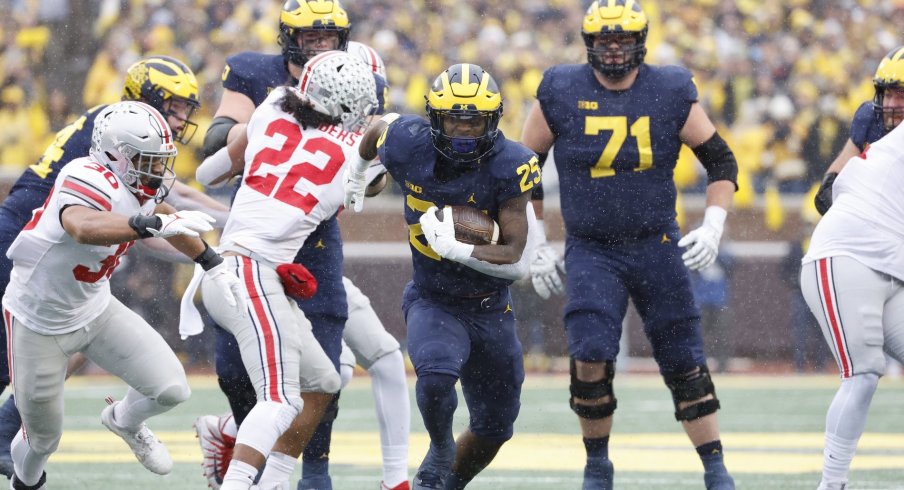 Hassan Haskins had plenty of room to run against the Buckeyes