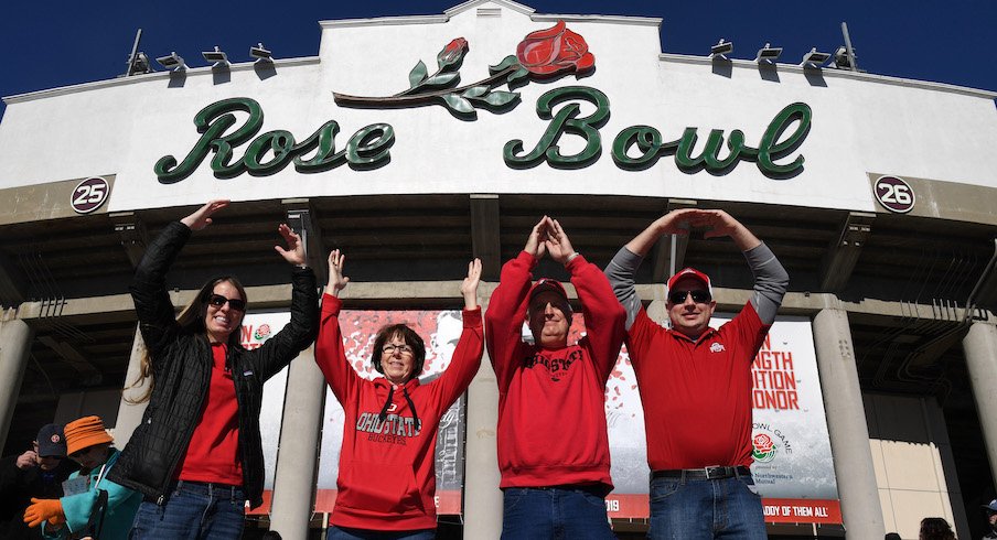 Ohio State fans at the Rose Bowl