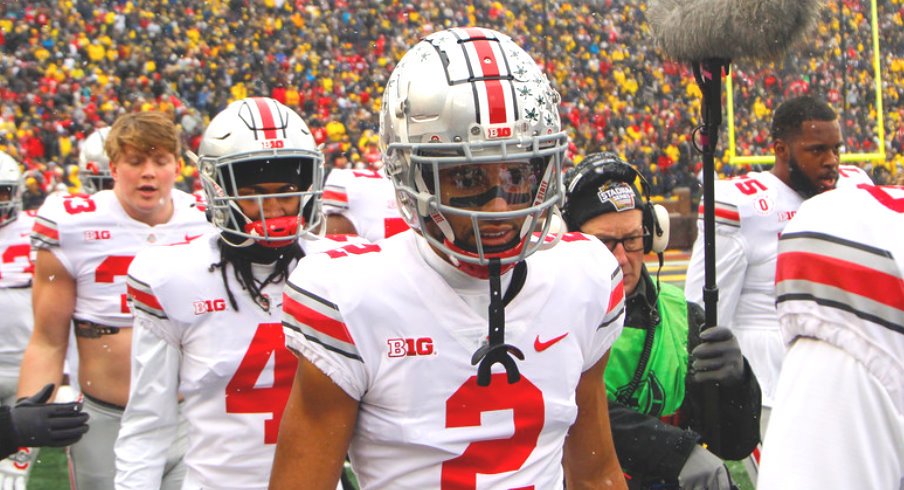 Ohio State players after a loss to Michigan