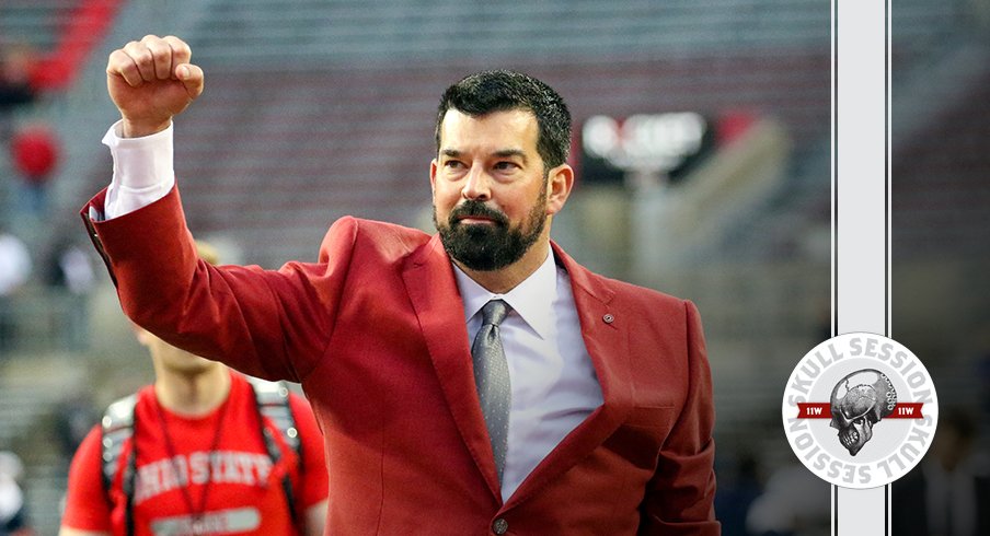 Ryan Day celebrates in today's skull session.