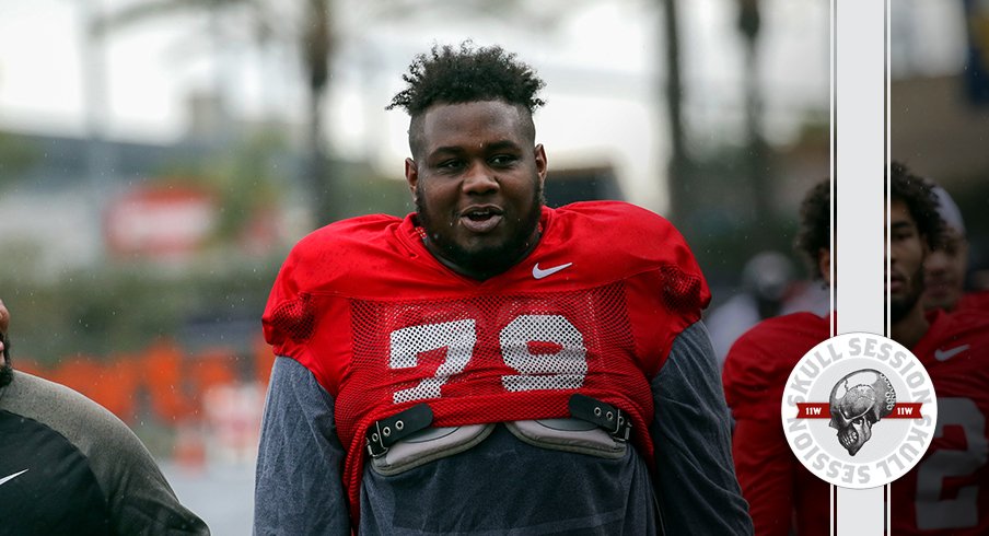 Dawand Jones is out for a stroll in today's skull session.