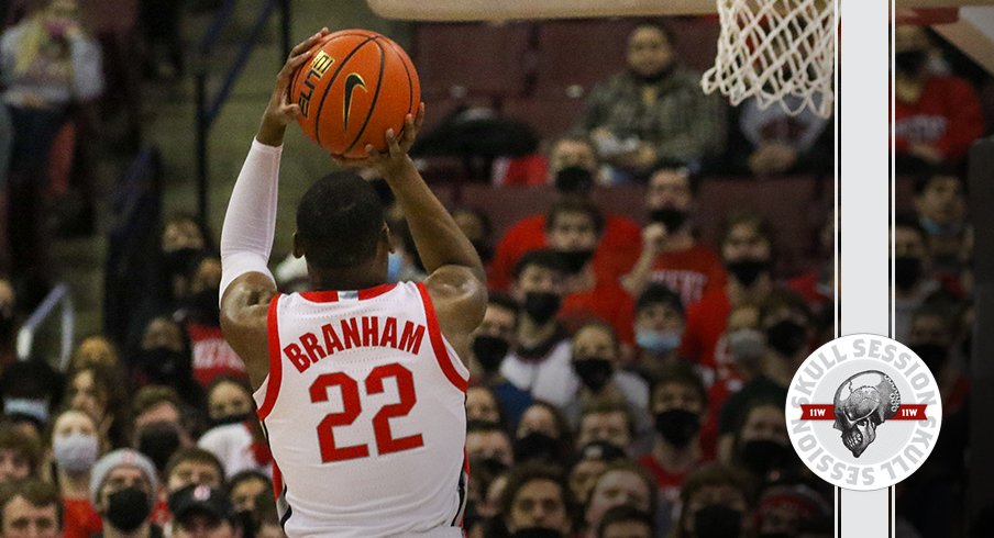 Malaki Branham gets a bucket in today's skull session.