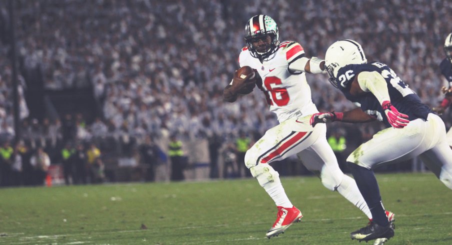 Ohio State quarterback J.T. Barrett in overtime against Penn State in 2014