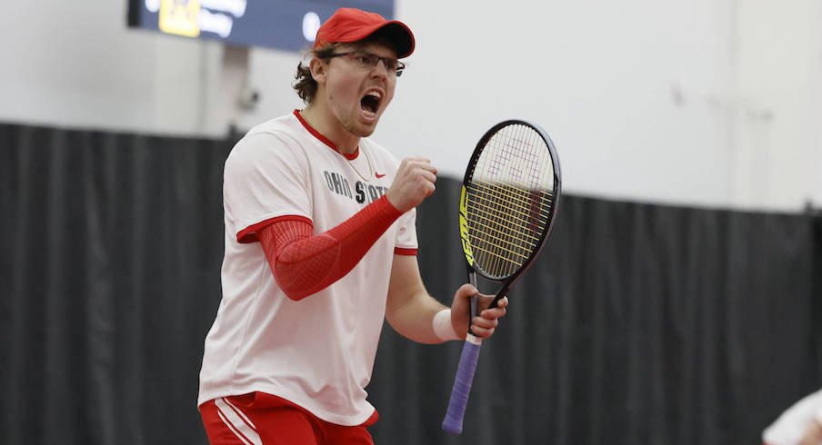 Ohio State’s Matej Vocel celebrates