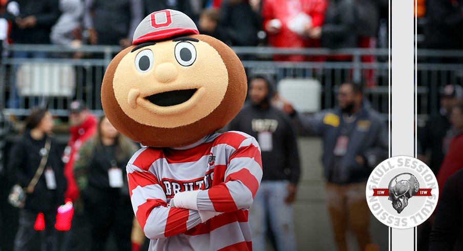 Brutus has his arms crossed in today's skull session.