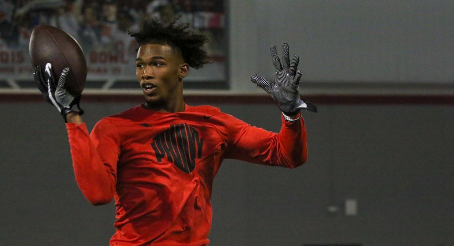 Garrett Wilson at Ohio State Pro Day