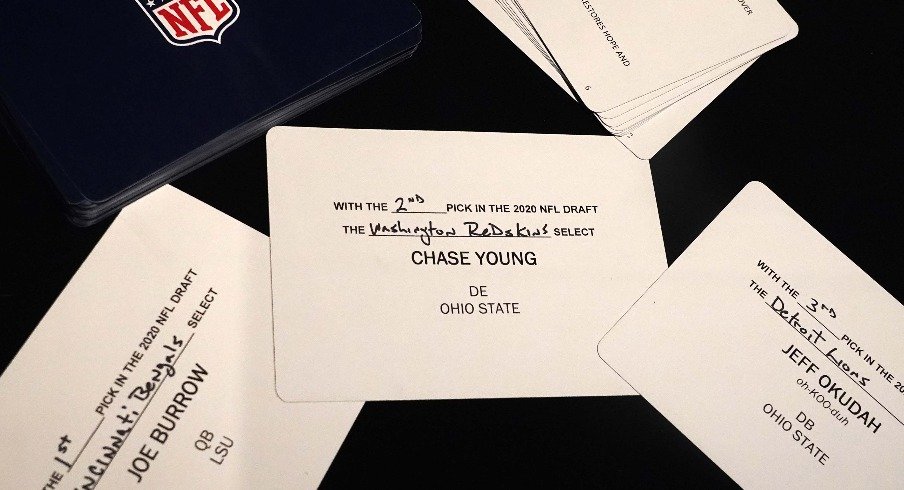 Chase Young, Jeff Okudah draft cards