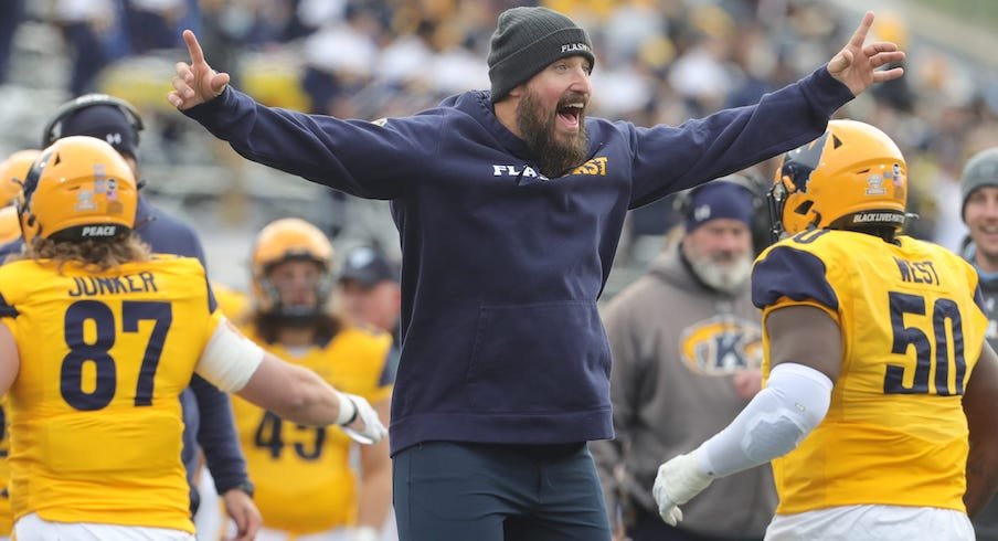 Kent State strength coach Jeff Sobol celebrates