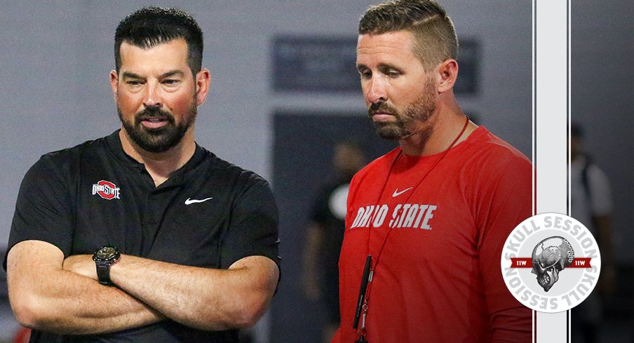 Ryan Day and Brian Hartline are thinking about touchdowns in today's skull session.