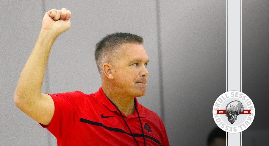 Chris Holtmann at Ohio State's practice