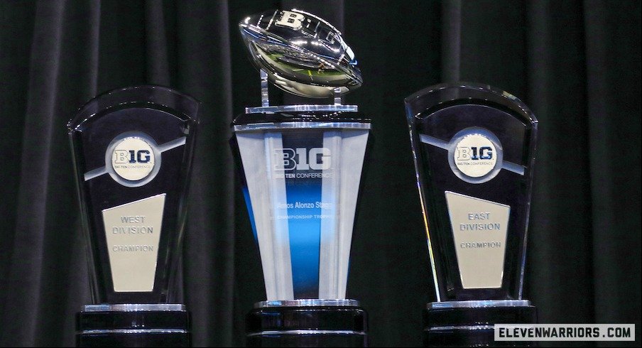 Big Ten championship trophies