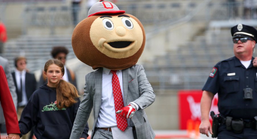 Brutus Buckeye, official mascot of the Ohio State Buckeyes