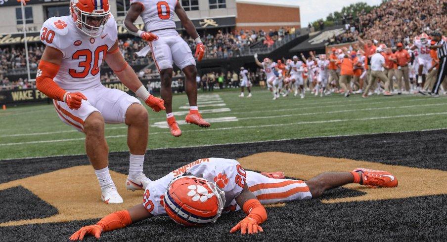 Cornerback Nate Wiggins of the Clemson Tigers