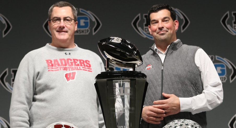 Wisconsin Badgers head coach Paul Chryst and Ohio State Buckeyes head coach Ryan Day