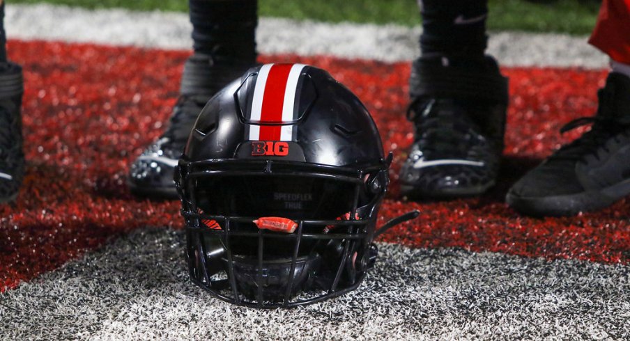 Ohio State Buckeyes Black Football Helmet from Sept. 24th vs. Wisconsin Badgers