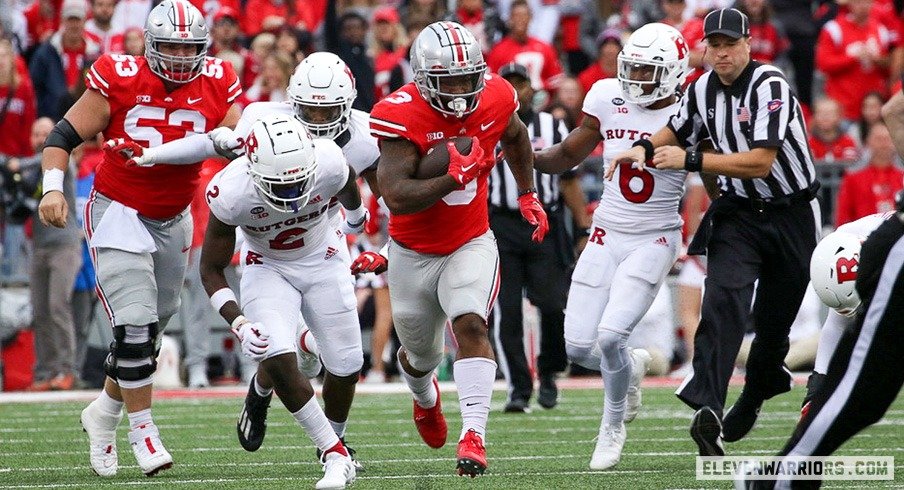 Ohio State running back Miyan Williams gets loose for a touchdown against Rutgers.