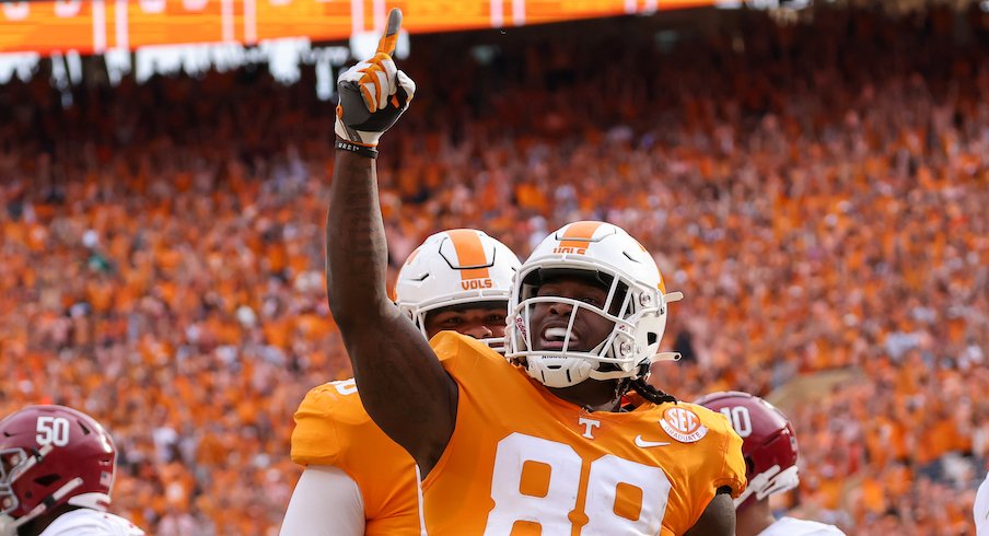 Tennessee celebrates a touchdown vs. Alabama