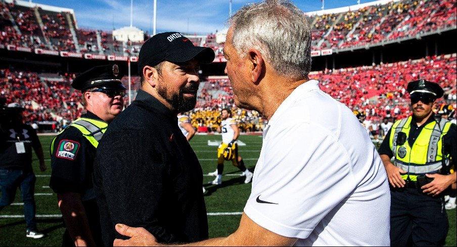 Kirk Ferentz and Ryan Day