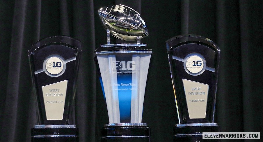 Big Ten championship trophies