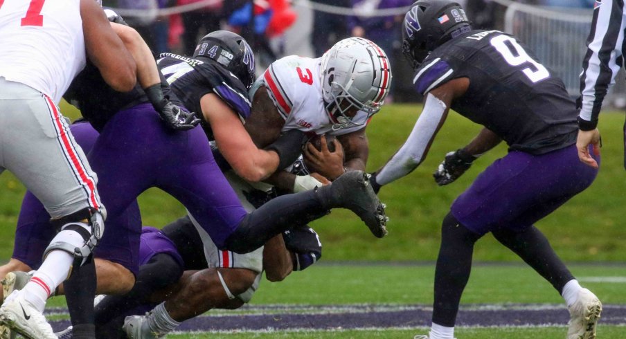 Miyan Williams worked hard for every one of his 112 rushing yards in Evanston